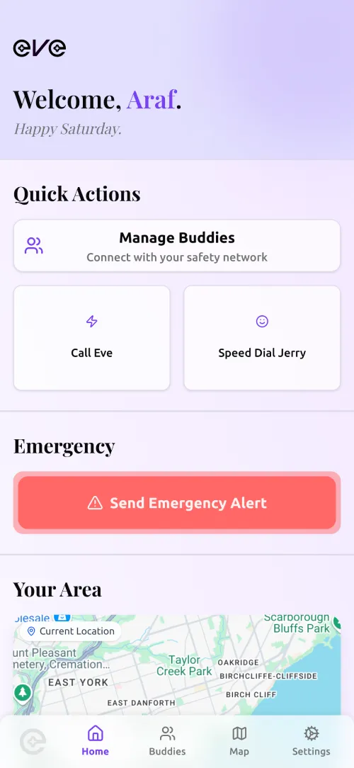 Eve Dashboard Screenshot
